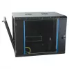 Armário de parede EFB 19 polegadas 9U, fixo, secção única, RAL 9005, profundidade 600 mm