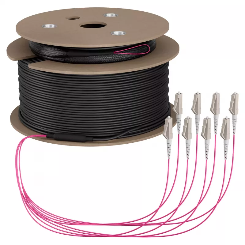 Cabo trunk EFB U-DQ ZN BH OM4 8G 1x8 LC-LC 60m Dca LSZH