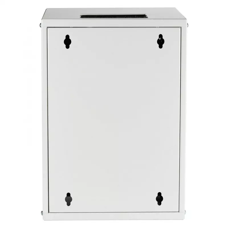 Armário de parede EFB 10 polegadas 9U 300mm profundidade cinzento claro (RAL 7035) com porta de vidro de segurança