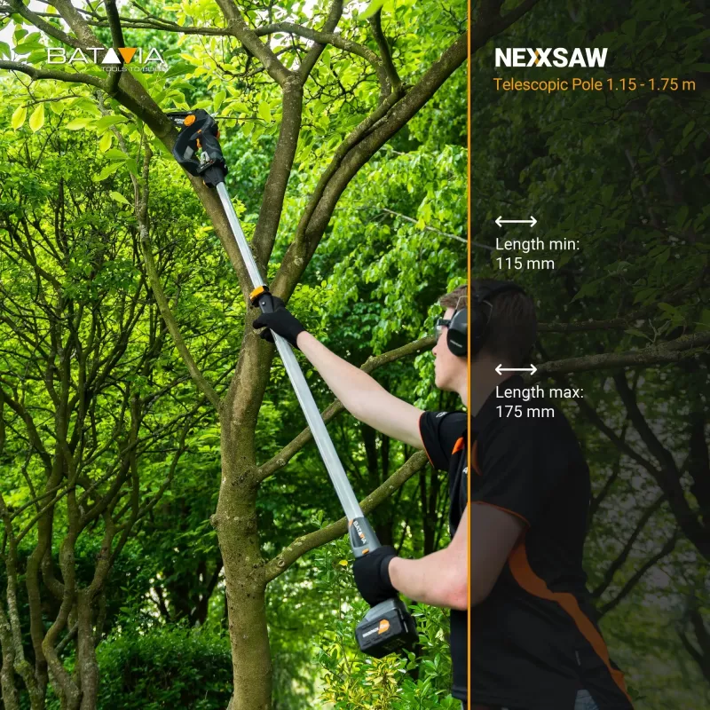 Haste telescópica Batavia 1,15 - 1,75 m para Nexxsaws e Nexxcuts