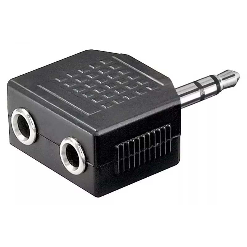 Goobay 11104 adaptador AUX para auscultadores, jack de 3,5 mm de 1 para 2, estéreo