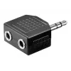 Goobay 11104 adaptador AUX para auscultadores, jack de 3,5 mm de 1 para 2, estéreo