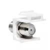 Acoplador em linha Keystone LogiLink fêmea F para fêmea F 75 Ohm branco