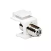 Acoplador em linha Keystone LogiLink fêmea F para fêmea F 75 Ohm branco