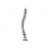 LogiLink KAB0064 organizador de cabos vertical flexível, metal, 72 cm, prateado
