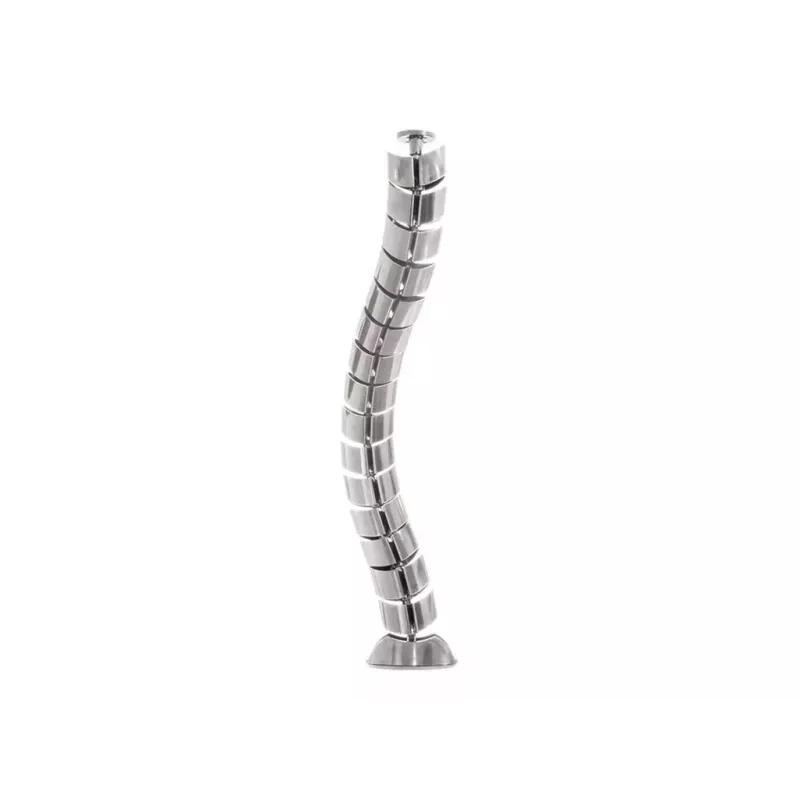 LogiLink KAB0064 organizador de cabos vertical flexível, metal, 72 cm, prateado