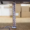 LogiLink KAB0064 organizador de cabos vertical flexível, metal, 72 cm, prateado