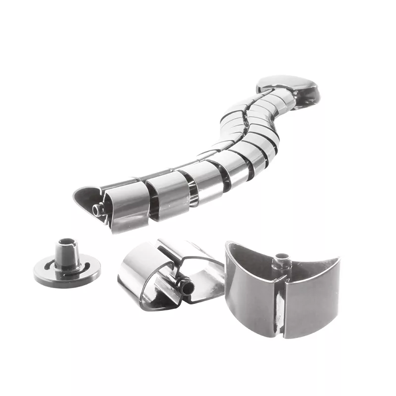 LogiLink KAB0064 organizador de cabos vertical flexível, metal, 72 cm, prateado