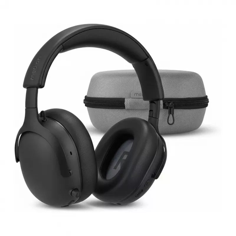 MEDION LIFE HX-1 Plus auscultadores over-ear, ANC, preto