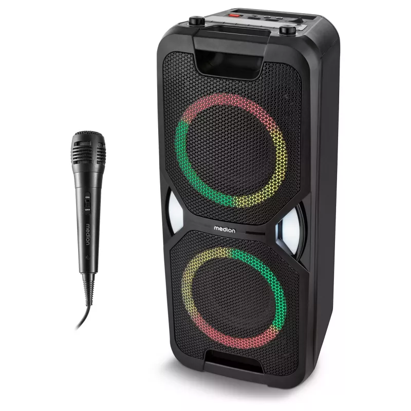 MEDION PE-1 Pure coluna de festa 50078744, Bluetooth 5, bateria até 15 h, preta