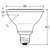 OSRAM PAR30 75 36 DIM 10W 927 E27 lâmpada LED refletora, regulável, 633 lm, 2700K