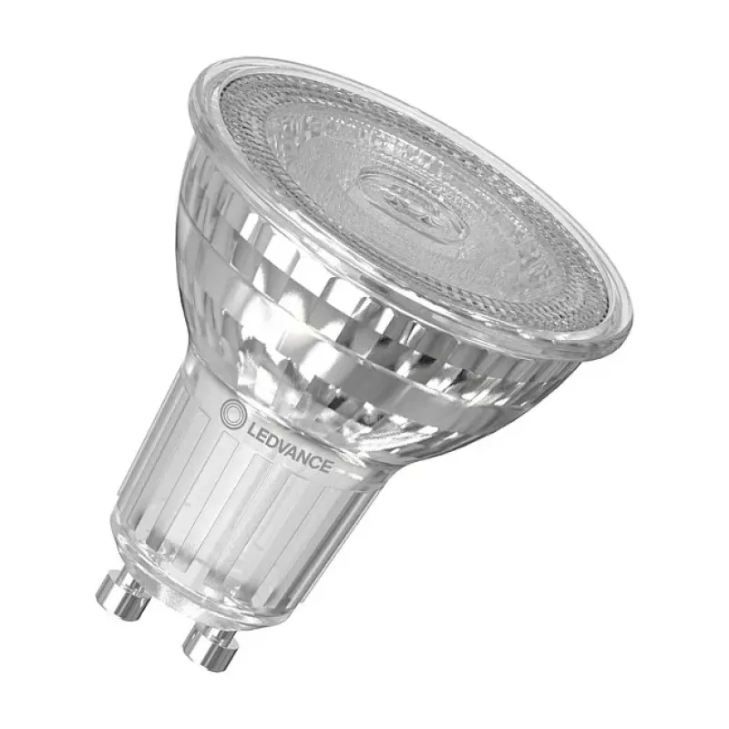 OSRAM PAR16 50 4,5W 827 GU10 lâmpada refletora LED, 350 lm, 1800-2700 K, Dim-to-Warm, regulável