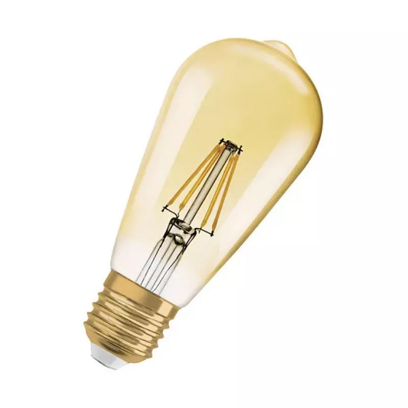 OSRAM lâmpada LED 6,5W 725lm 2400K E27 regulável filamento dourado