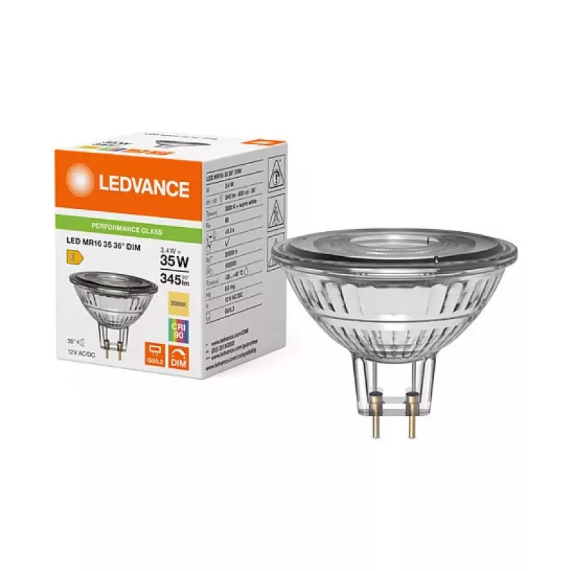 Osram LED MR16 3,4W 930 GU5.3 lâmpada LED refletora de baixa tensão regulável