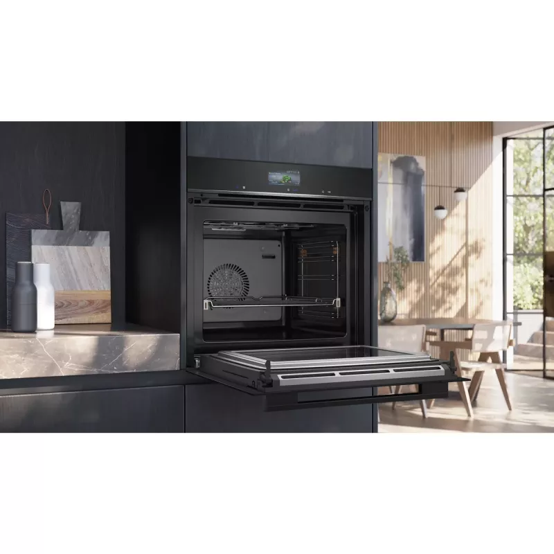 SIEMENS HM736GAB1 iQ700 forno de encastrar com micro-ondas, preto, 60 cm, Home Connect