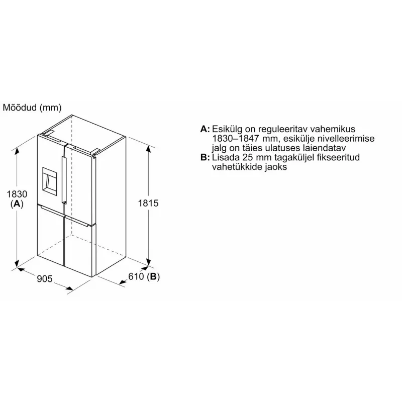 Bosch KFI96AXEA combinado frigorífico-congelador de encastrar com NoFrost, 380L, classe de eficiência energética C, branco