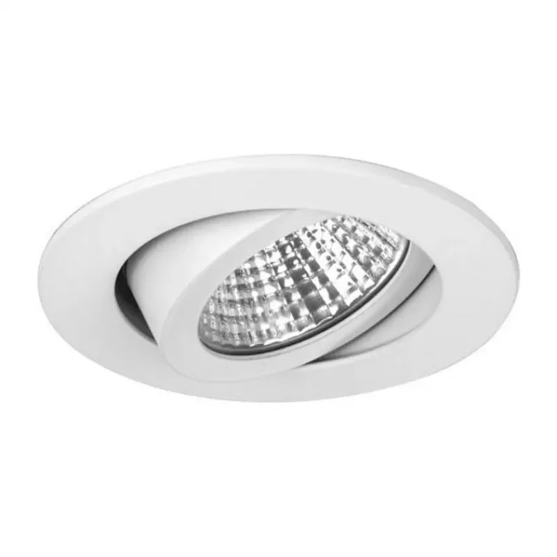 Brumberg 12353073 DAMITA projetor LED redondo de teto 6W 3000K branco IP65 orientável