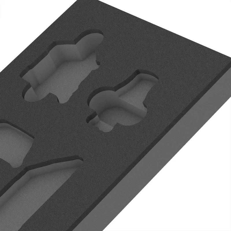 WERA 9840 espuma de inserção para conjunto de chaves em L 1 (preto/cinzento, para carrinho de oficina Tool Rebel)