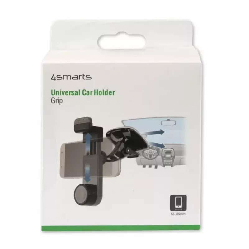 4SMARTS Suporte de Carro Grip com Ventosa Cinzento