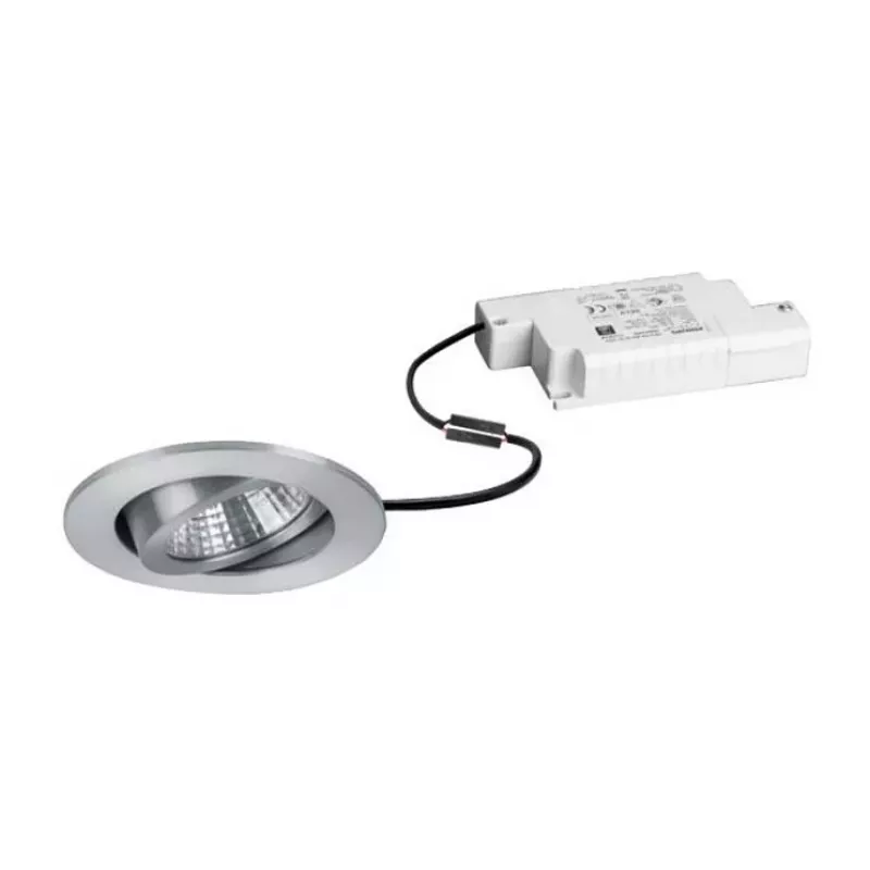 BRUMBERG DAMITA conjunto de foco LED de encastrar redondo alumínio 6W 230V IP65 orientável regulável por fase 3000K