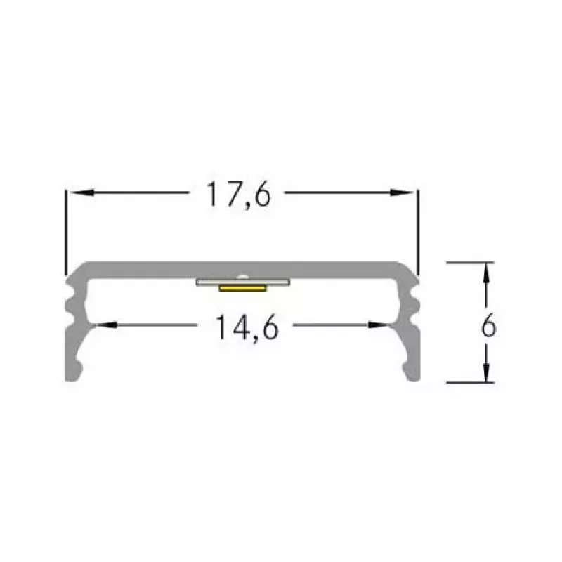 Brumberg 53380262 Perfil AB QUALITYFLEX Alumínio Perfis 2000mm