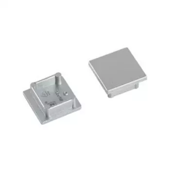 Brumberg 53039260 Conjunto de Terminais para Perfis LED QUALITYFLEX, Prata, Plástico