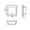 Brumberg 53039260 Conjunto de Terminais para Perfis LED QUALITYFLEX, Prata, Plástico