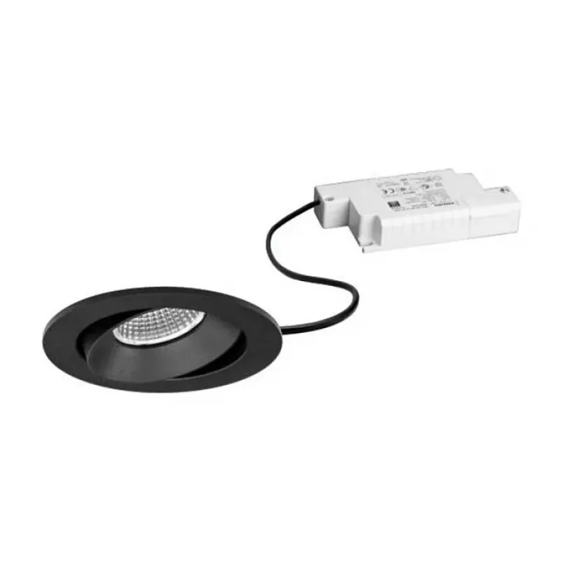 Brumberg 39379183 Conjunto de Focos Embutidos BB35 Redondo Preto 830 Fase 7W 230V Orientável Foco LED Embutido