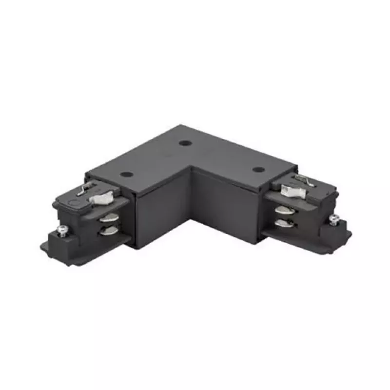 Brumberg 87126080 Conector de canto a 90° para sistema de calha de 3 fases ONETRACK DALI, preto