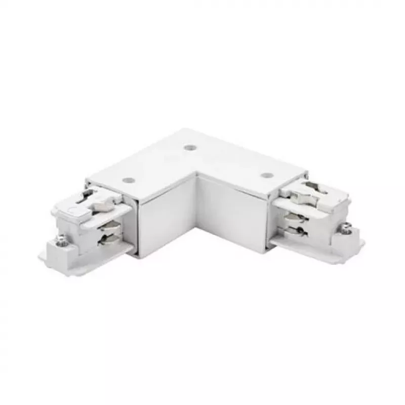 Brumberg 87127070 Conector de canto a 90° para sistema de calha de 3 fases ONETRACK DALI, branco