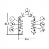 Brumberg 87163080 calha trifásica ONETRACK DALI/comutável, comprimento 3,0m, preto