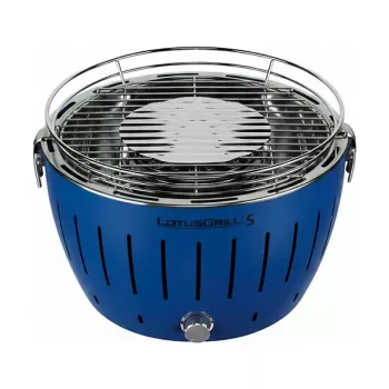 LotusGrill G280 U azul grelhador a carvão portátil com tecnologia sem fumo