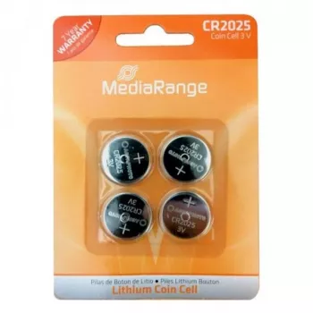 MEDIARANGE MRBAT131 CR2025 Pilha de lítio botão 3V 160mAh pack de 4