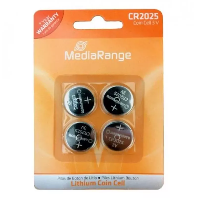 MediaRange MRBAT131 CR2025 3V lítio, 4 un.