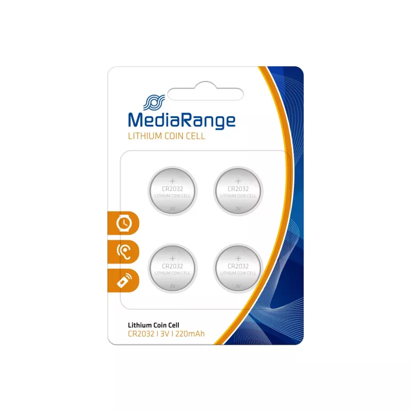 MEDIARANGE MRBAT132 CR2032 3V Pilha de lítio botão (pack de 4)
