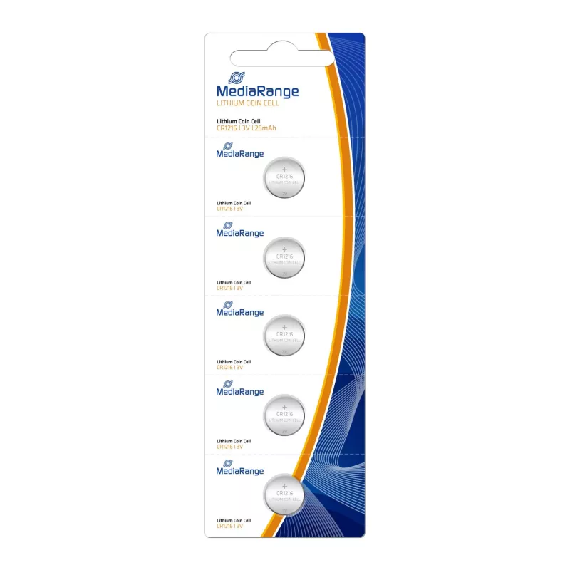 MEDIARANGE MRBAT133 CR1216 3V Pilha de lítio botão (pack de 5)