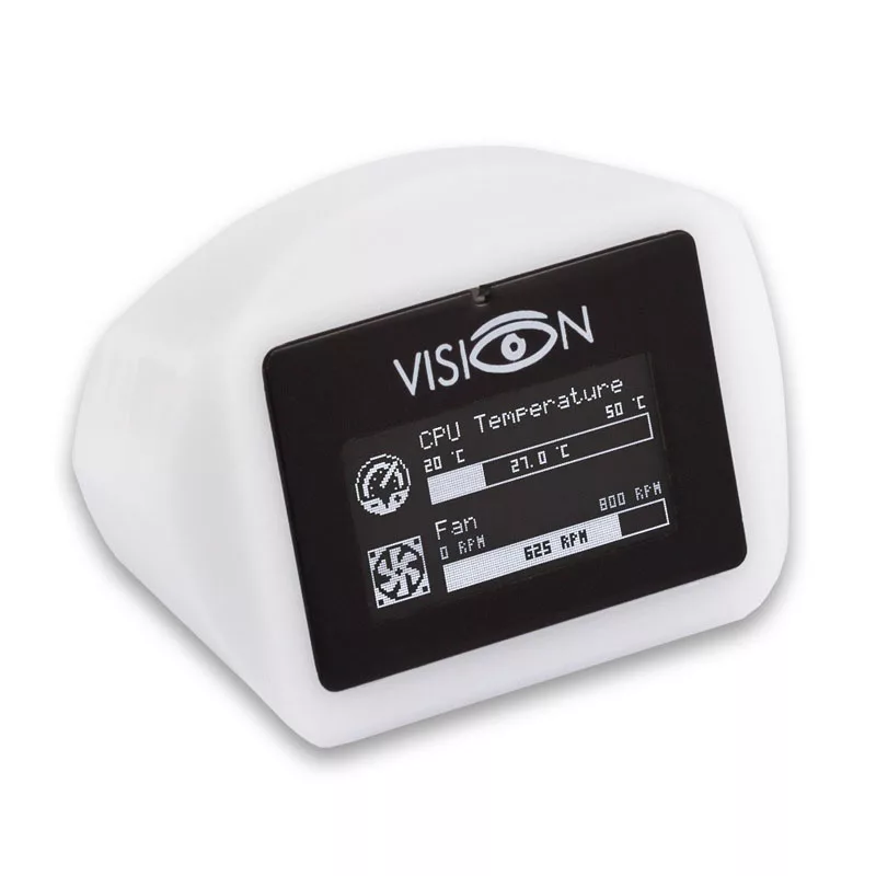 AQUA COMPUTER VISION Unidade de secretária com recetor IR e medição de temperatura