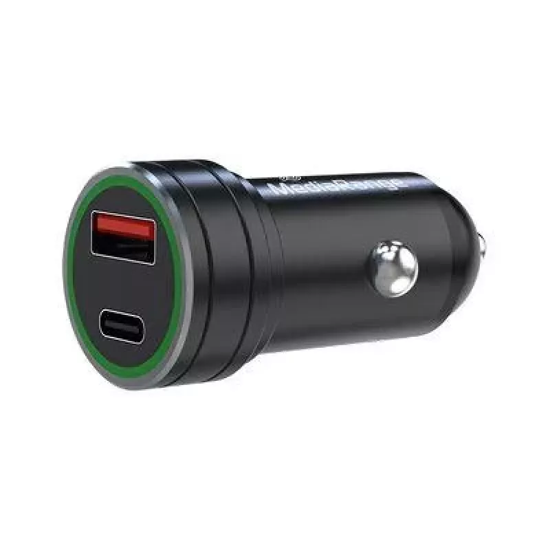 MEDIARANGE MRMA120 Carregador de carro USB-C 20W com Power Delivery, preto
