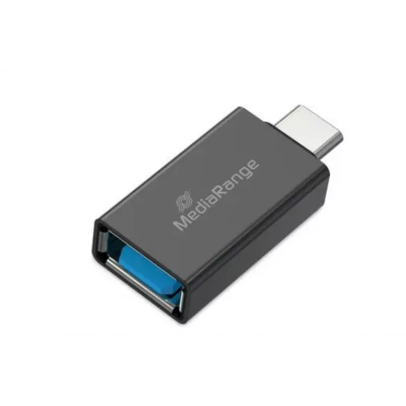 MEDIARANGE MRCS216 Adaptador USB-A para USB-C, preto, 5 Gbit/s