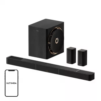 ULTIMEA Ultima Skywave X60 Barra de Som 2.1 Canais 120W Bluetooth 5.0 HDMI ARC Preto