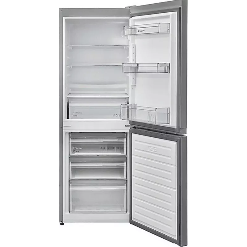 Sharp SJ-FBB02DTXLE-EU Combinado Frigorífico-Congelador, 268 L, Total No Frost, Prateado, Classe Energética E