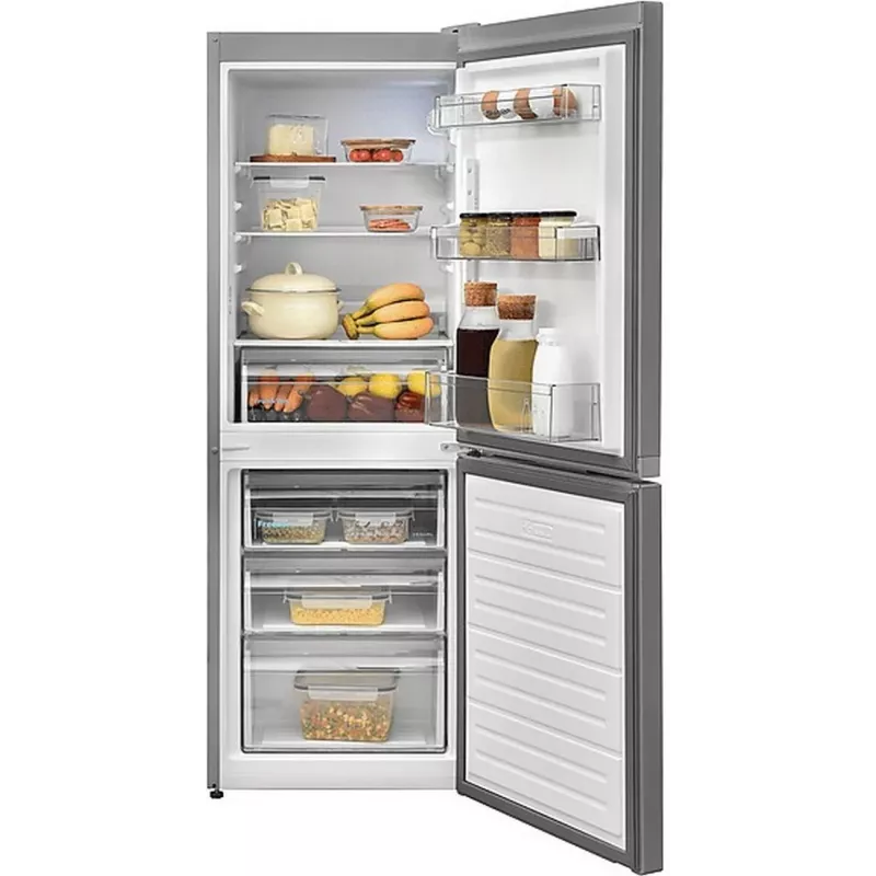 Sharp SJ-FBB02DTXLE-EU Combinado Frigorífico-Congelador, 268 L, Total No Frost, Prateado, Classe Energética E