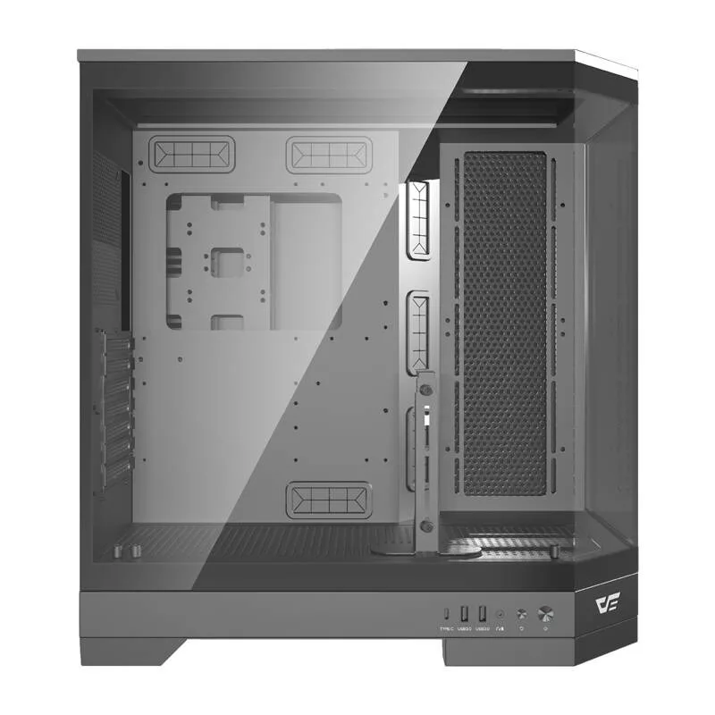 DARKFLASH DQX90 Caixa de Computador Mid-Tower Preta com Vidro Temperado