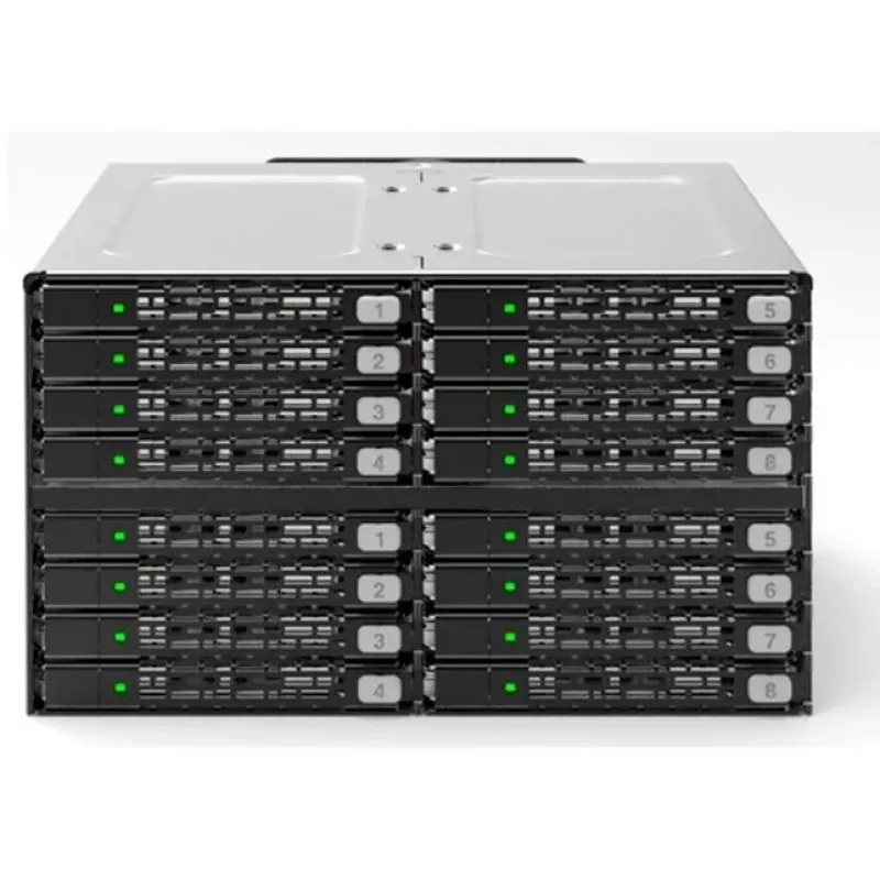 ICY DOCK ToughArmor MB516SP-B Módulo Backplane 16-Bay 2,5 polegadas SAS/SATA SSD/HDD para 2x Baías 5,25 polegadas