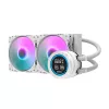 Refrigeração líquida CPU All-in-One Darkflash DN-D240 WHITE 240mm com iluminação ARGB, branca