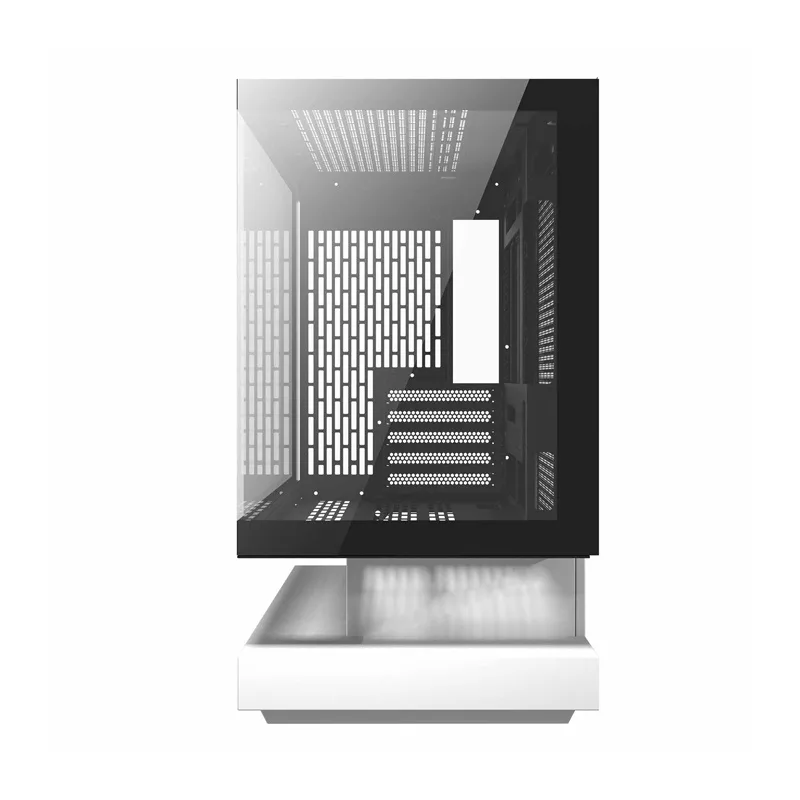 Caixa de computador Mid Tower Darkflash F1 branca + 6 ventoinhas ARGB