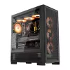 Caixa de computador Mid-Tower DarkFlash AIRNOVA preta + 3 ventoinhas ARGB de 120mm