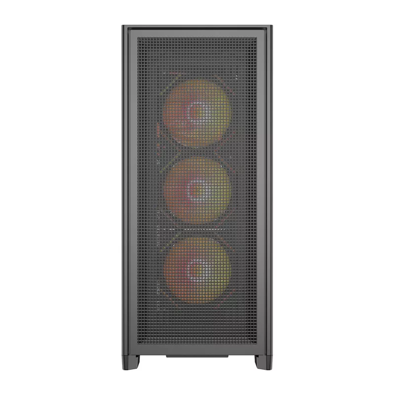 Caixa de computador Mid-Tower DarkFlash AIRNOVA preta + 3 ventoinhas ARGB de 120mm