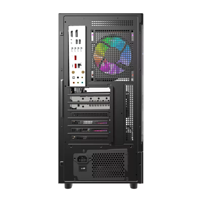 Caixa de computador Mid-Tower DarkFlash DS950 (preta) com 6 ventoinhas ARGB pré-instaladas