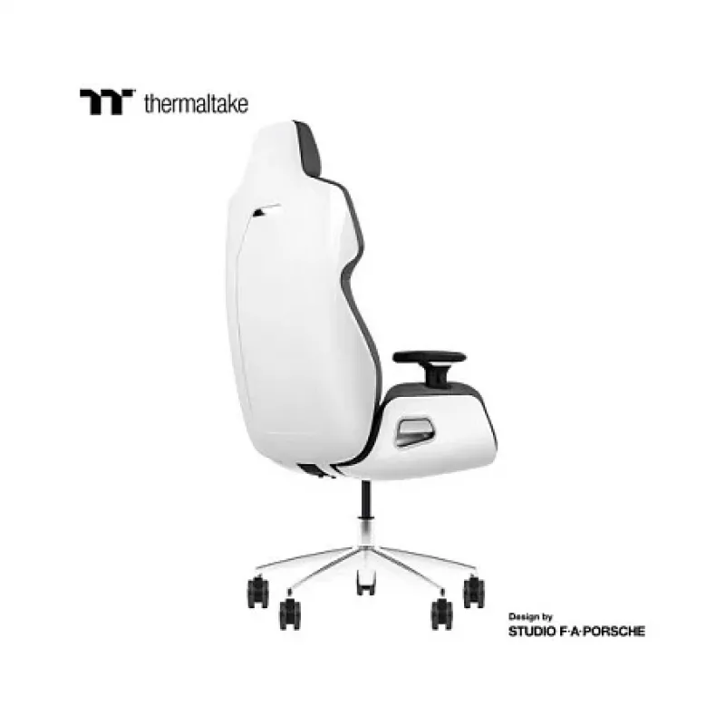 Cadeira Thermaltake ARGENT E700 Glacier White com Slate Gray em pele genuína